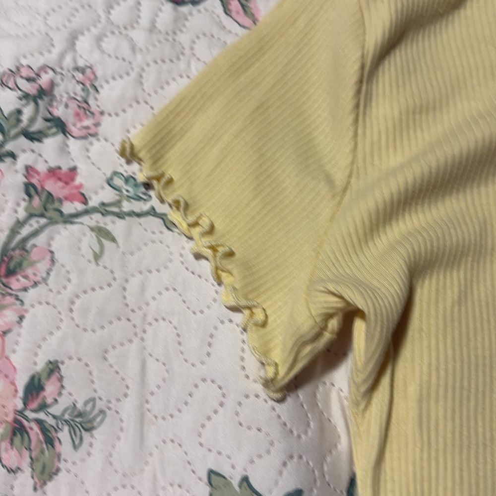Thereabouts Yellow Ribbed Top - Picture 2 of 4